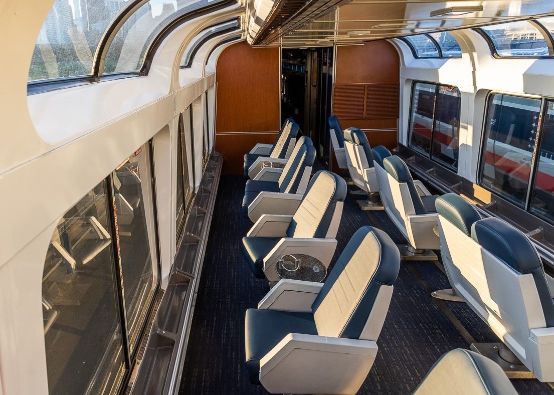 Carro Sightseer Lounge da Amtrak