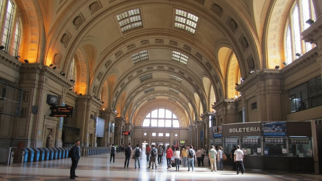 Estação Plaza Constitución em Buenos Aires: ponto final da linha C do metrô, de onde sai o trem para Mar del Plata.