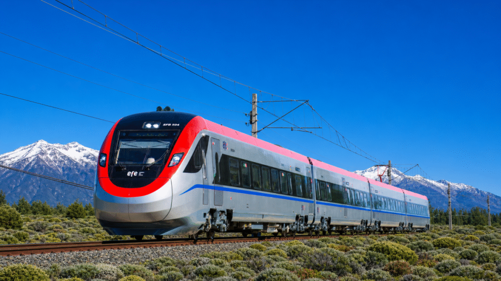 O trem mais rápido da América do Sul é o chileno que une Santiago com Chillán.