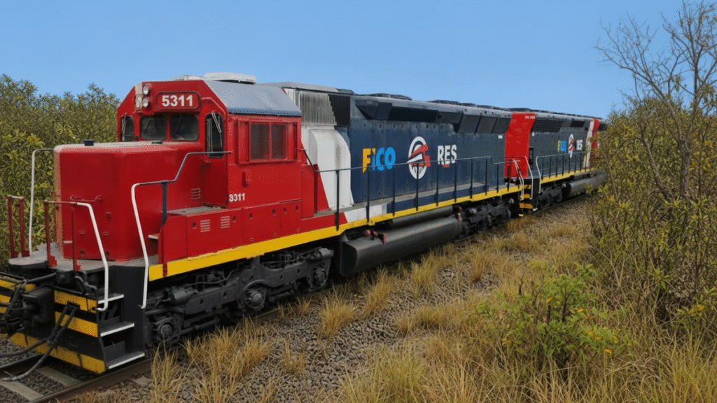 Locomotivas SD40-3 para a FICO: mais duas ex-MRS chegam a Goiás nesta semana.