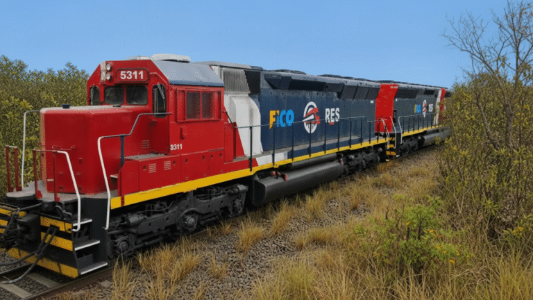 Mais 2 Locomotivas SD40-3 ex-MRS Chegam à Ferrovia FICO após Reforma em Bauru